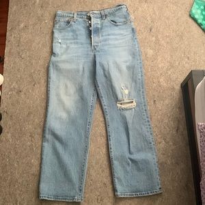 Levis Ribcage Straight Ankle Women's Jeans - Size 29 | color - tango fade